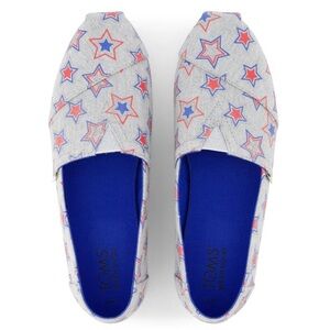 NWT Women’s TOMS Alpargata Glow in the Dark Star Slip-on Shoes Size 8.5